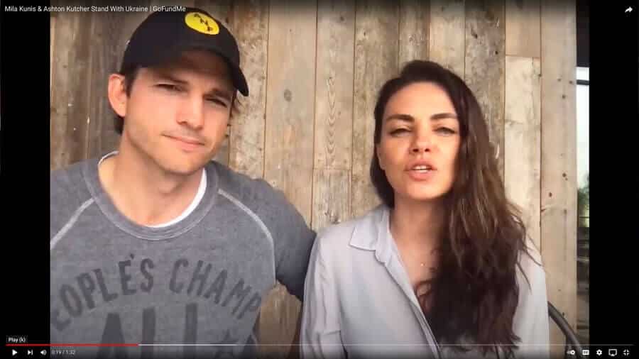 ASHTON KUTCHER AND MILA KUNIS RAISE OVER $34 MILLION FOR UKRAINE AID